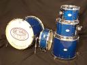 Royal Blue Maple Drum Set, Black Nickel, Gloss Finish